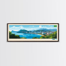 Carregar imagem no visualizador da galeria, Florianopolis, Brazil Panoramic Travel Poster Canvas Print, Florianopolis, Brazil Painting, Brazil Art, Florianopolis Panoramic Travel Art, Travel Painting