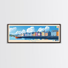 Carregar imagem no visualizador da galeria, Galway, Ireland Panoramic Travel Poster Canvas Print, Galway, Ireland Painting, Ireland Art, Galway Travel Art, Living Room Painting