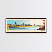 Load image into Gallery viewer, Moncton, Canada Travel Poster Panoramic Canvas Print, Moncton, Canada Painting, Canada Art, Moncton Travel Art, Guest Room Painting