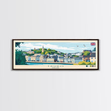 Load image into Gallery viewer, Truro, England Panoramic Travel Poster Canvas Print, Truro, England Painting, England Art, Truro Travel Art, Living Room Painting