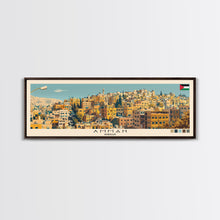 Load image into Gallery viewer, Amman, Jordan Panoramic Canvas Print, Amman, Jordan Painting, Jordan Art, Amman Travel Poster, Travel Art, Guest Room Painting