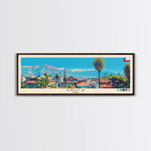 Load image into Gallery viewer, Arica, Chile Panoramic Canvas Print, Arica, Chile Painting, Chile Art, Arica Travel Poster, Travel Art, Guest Room Painting