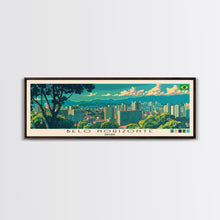 Load image into Gallery viewer, Belo Horizonte, Brazil Panoramic Canvas Print, Belo Horizonte, Brazil Painting, Brazil Art, Belo Horizonte Travel Poster, Travel Art, Guest Room Painting