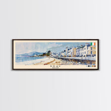 Load image into Gallery viewer, Bray, Ireland Panoramic Canvas Print, Bray, Ireland Painting, Ireland Art, Bray Travel Poster, Travel Art, Guest Room Painting