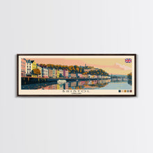 Load image into Gallery viewer, Bristol, England Panoramic Canvas Print, Bristol, England Painting, England Art, Bristol Travel Poster, Travel Art, Housewarming Gift