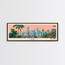 Carregar imagem no visualizador da galeria, Cali, Colombia Panoramic Canvas Print, Cali, Colombia Painting, Colombia Art, Cali Travel Poster, Travel Art, Vacation Gift