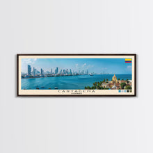 Cargar imagen en el visor de la galería, Cartagena, Colombia Panoramic Canvas Print, Cartagena, Colombia Painting, Colombia Art, Cartagena Travel Poster, Travel Art, Housewarming Gift