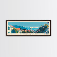 Load image into Gallery viewer, Christchurch, New Zealand Panoramic Canvas Print, Christchurch, New Zealand Painting, New Zealand Art, Christchurch Travel Poster, Travel Art, Housewarming Gift