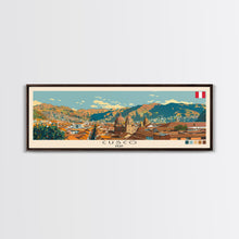 Carregar imagem no visualizador da galeria, Cusco, Peru Panoramic Canvas Print, Cusco, Peru Painting, Peru Art, Cusco Travel Poster, Travel Art, Guest Room Painting