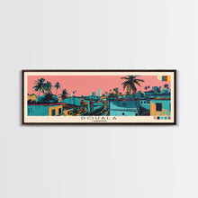 Load image into Gallery viewer, Douala, Cameroon Panoramic Canvas Print, Douala, Cameroon Painting, Cameroon Art, Douala Travel Poster, Travel Art, Vacation Gift