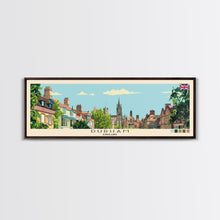 Load image into Gallery viewer, Durham, England Panoramic Canvas Print, Durham, England Painting, England Art, Durham Travel Poster, Travel Art, Vacation Gift