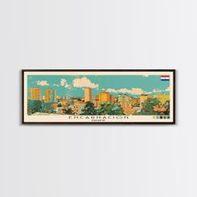 Load image into Gallery viewer, Encarnacion, Paraguay Panoramic Canvas Print, Encarnacion, Paraguay Painting, Paraguay Art, Encarnacion Travel Poster, Travel Art, Housewarming Gift