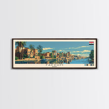 Cargar imagen en el visor de la galería, Fayyum, Egypt Panoramic Canvas Print, Fayyum, Egypt Painting, Egypt Art, Fayyum Travel Poster, Travel Art, Housewarming Gift