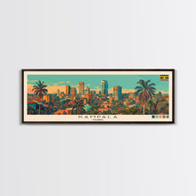Load image into Gallery viewer, Kampala, Uganda Panoramic Canvas Print, Kampala, Uganda Painting, Uganda Art, Kampala Travel Poster, Travel Art, Living Room Painting