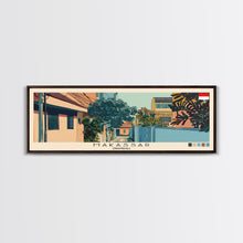 Load image into Gallery viewer, Makassar, Indonesia Panoramic Canvas Print, Makassar, Indonesia Painting, Indonesia Art, Makassar Travel Poster, Travel Art, Guest Room Painting