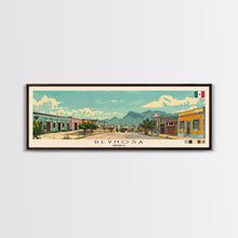 Load image into Gallery viewer, Reynosa, Mexico Panoramic Canvas Print, Reynosa, Mexico Painting, Mexico Art, Reynosa Travel Poster, Travel Art, Guest Room Painting