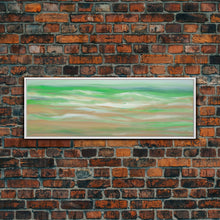 Carregar imagem no visualizador da galeria, Abstract Green Ocean Wall Art Canvas Print, Minimalist Ocean Art, Seascape Wall Decor, Wall Art, Panoramic, Wall Art, Canvas Print