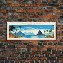 Load image into Gallery viewer, American Samoa National Park, Panoramic Samoa Travel Art, National Park Print, Minimalist Travel Art, Midcentury Modern Style Landscape