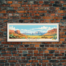 Load image into Gallery viewer, Big Bend National Park, Panoramic Texas Travel Art, National Park Print, Minimalist Travel Art, Midcentury Modern Style Landscape