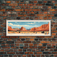 Carregar imagem no visualizador da galeria, Capitol Reef National Park, Panoramic Utah Travel Art, National Park Print, Minimalist Travel Art, Midcentury Modern Style Landscape