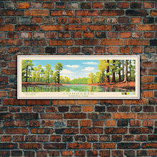Cargar imagen en el visor de la galería, Congaree National Park, Panoramic South Carolina Travel Art, National Park Print, Minimalist Travel Art, Midcentury Modern Style Landscape
