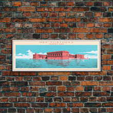 Load image into Gallery viewer, Dry Tortugas National Park, Panoramic Florida Travel Art, National Park Print, Minimalist Travel Art, Midcentury Modern Style Landscape