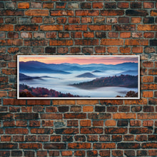 Load image into Gallery viewer, Blue Ridge Mountains Panoramic Wall Art, Bluebridge Mountains National Parkway, Beautiful Cabin Decor, Boho Photography Wall Art Print