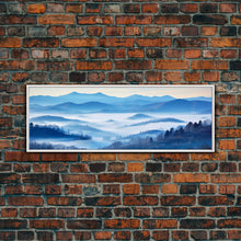 Load image into Gallery viewer, Blue Ridge Mountains Panoramic Wall Art, Bluebridge Mountains National Parkway, Beautiful Cabin Decor, Boho Photography Wall Art Print