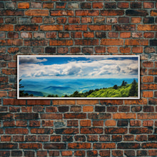Load image into Gallery viewer, Blue Ridge Mountains Panoramic Wall Art, Bluebridge Mountains National Parkway, Beautiful Cabin Decor, Boho Photography Wall Art Print