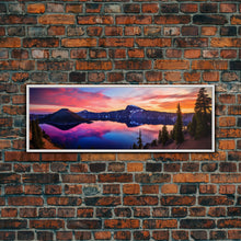 Load image into Gallery viewer, Panoramic of Crater Lake National Park, Extra Large Wall Art, Panoramic Wall Art, Panoramic Print, Landscape Photography, Landscape Print