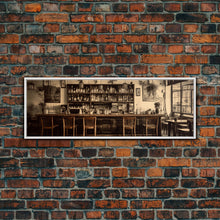 Load image into Gallery viewer, Bar Art, Old Timey Western Bar, Sepia Photography Art, Kitchen Art, Kitchen Wall Art, Home Bar Decor, Bar Cart Art