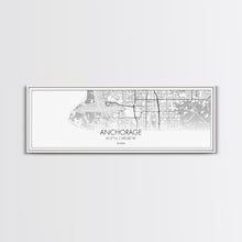 Load image into Gallery viewer, Panoramic Anchorage City Map, Alaska Art, Map Print, Minimalist Wall Art, Canvas Art, Housewarming Gift, Street Map Art, Closing Gift