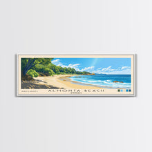 Load image into Gallery viewer, Almonta Beach, Australia Panoramic Beach Print, Vacation Gift, Australia Wall Art, Framed Canvas Print, Framed Beach Painting
