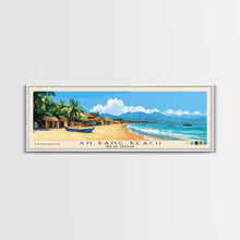 Load image into Gallery viewer, An Bang Beach, Hoi An, Vietnam Panoramic Beach Print, Vacation Gift, Hoi An, Vietnam Wall Art, Framed Canvas Print, Framed Beach Painting