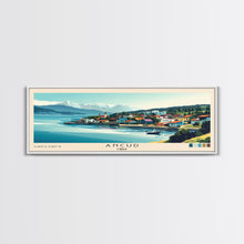 Load image into Gallery viewer, Ancud, Chile Panoramic Print, Vacation Gift, Chile Wall Art, Beach Painting, Beach Decor, Large Wall Art, Wood Frame Art