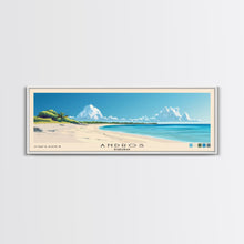Load image into Gallery viewer, Andros, Bahamas Panoramic Beach Print, Vacation Gift, Bahamas Wall Art, Framed Canvas Print, Framed Beach Painting