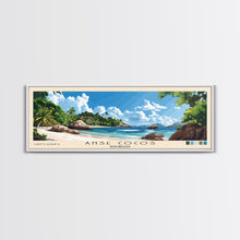 Load image into Gallery viewer, Anse Cocos, Seychelles Panoramic Beach Print, Vacation Gift, Seychelles Wall Art, Beach Painting, Beach Decor, Beach Painting
