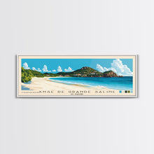 Load image into Gallery viewer, Anse de Grande Saline, St. Barths Panoramic Print, Vacation Gift, St. Barths Wall Art, Beach Painting, Beach Decor, Large Wall Art, Wood Frame Art