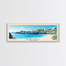 Load image into Gallery viewer, Bermuda, United Kingdom Panoramic Beach Print, Vacation Gift, United Kingdom Wall Art, Beach Painting, Beach Decor, Beach Painting