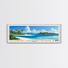 Load image into Gallery viewer, Blue Lagoon Island, Bahamas Panoramic Print, Vacation Gift, Bahamas Wall Art, Beach Painting, Beach Decor, Beach Or Lakehouse Art