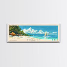 Load image into Gallery viewer, Boracay, Philippines Panoramic Print, Vacation Gift, Philippines Wall Art, Beach Painting, Beach Decor, Large Wall Art, Wood Frame Art