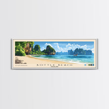 Load image into Gallery viewer, Bottle Beach, Thailand Panoramic Beach Print, Vacation Gift, Thailand Wall Art, Beach Painting, Beach Decor, Beach Painting