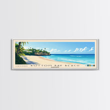 Load image into Gallery viewer, Bottom Bay Beach, Barbados Panoramic Beach Print, Vacation Gift, Barbados Wall Art, Framed Canvas Print, Framed Beach Painting