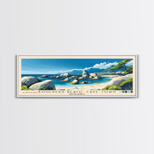 Load image into Gallery viewer, Boulders Beach, Cape Town, South Africa Panoramic Print, Vacation Gift, South Africa Wall Art, Beach Painting, Beach Decor, Beach Or Lakehouse Art