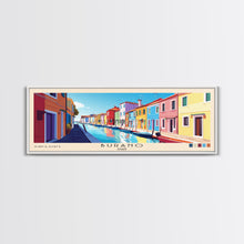 Cargar imagen en el visor de la galería, Burano, Italy Panoramic Print, Vacation Gift, Italy Wall Art, Beach Painting, Beach Decor, Beach Or Lakehouse Art