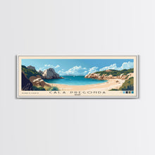 Load image into Gallery viewer, Cala Pregonda, Spain Panoramic Print, Vacation Gift, Spain Wall Art, Beach Painting, Beach Decor, Beach Or Lakehouse Art