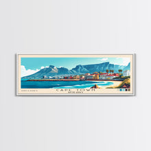 Carregar imagem no visualizador da galeria, Cape Town, South Africa Panoramic Print, Vacation Gift, South Africa Wall Art, Beach Painting, Beach Decor, Large Wall Art, Wood Frame Art
