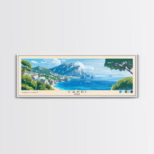Carregar imagem no visualizador da galeria, Capri, Italy Panoramic Print, Vacation Gift, Italy Wall Art, Vacation Wall Art, Vacatation Memories, Beach Decor, Beach Or Lakehouse Art