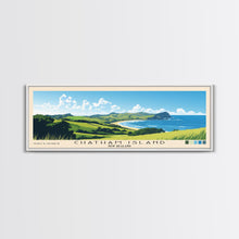 Cargar imagen en el visor de la galería, Chatham Island, New Zealand Panoramic Print, Vacation Gift, New Zealand Wall Art, Beach Painting, Beach Decor, Beach Or Lakehouse Art