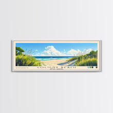 Load image into Gallery viewer, Coligny Beach, South Carolina Panoramic Print, Vacation Gift, South Carolina Wall Art, Beach Painting, Beach Decor, Beach Or Lakehouse Art